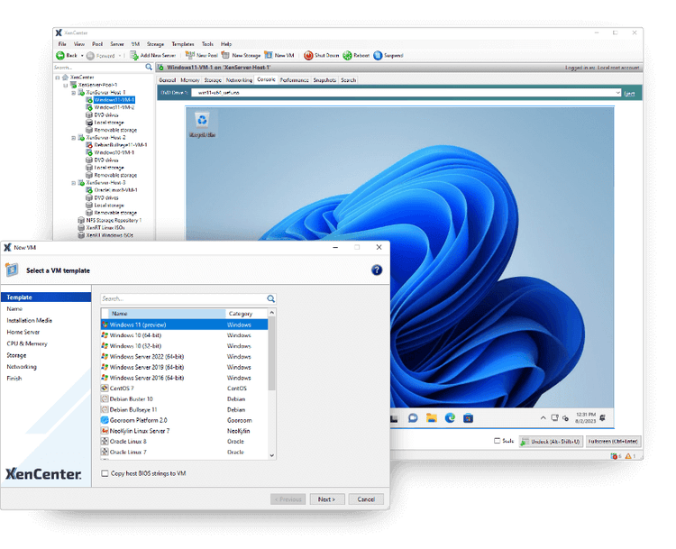 Xenserver 8 screenshots