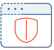 Screen with shield icon